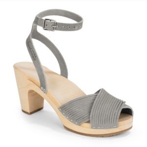 Toffel Swedish Hasbeens grey boho suede sandals 37